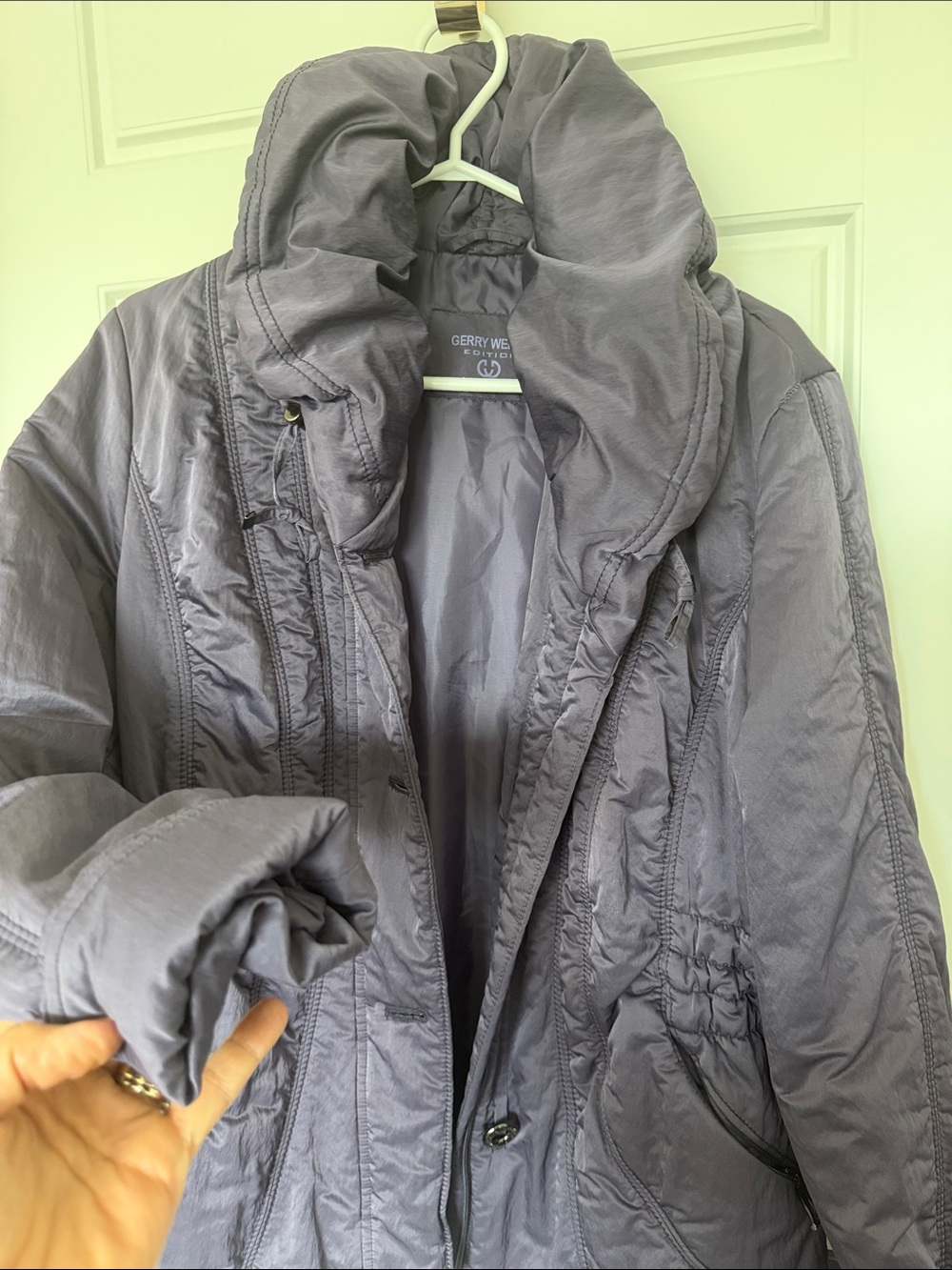 Gerry Weber Quilted tailored Puffer Jacket in Dusty Lavender - Picture 3 of 6